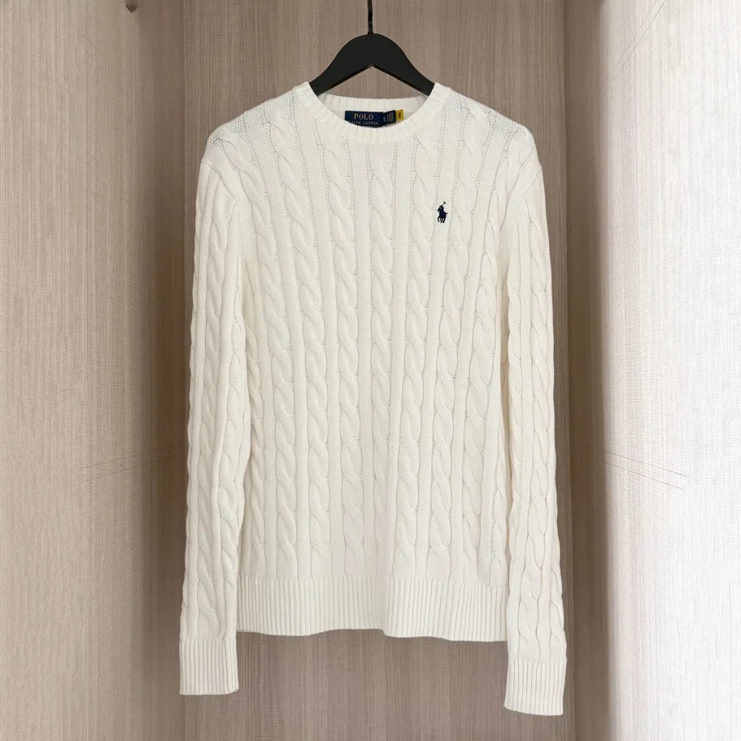 P200 💰 RALPH LAUREN twelve colors classic small label embroidered round neck long-sleeved knitted sweater top Twelve colors Colors: white, black (white label), gray (white label), pink, red, khaki, apricot, navy (red label), coffee, black (red label), navy (white label), gray (navy label), apricot Size: S M L XL Material: cotton Weight: 650g